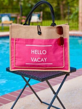 Hello Vacay Beach Bag